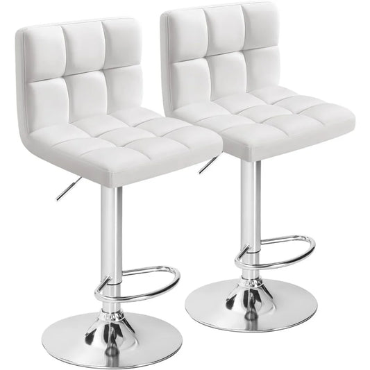 Bar Stools Modern Leather Swivel Adjustable Hydraulic Bar Stool