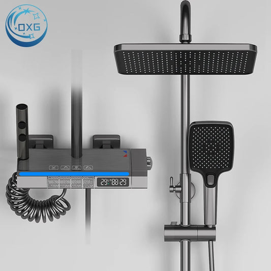 OXG Shower Faucet Brass Bathroom Faucet Shower System Thermostatic Modern Showers For Bathroom Rainfall Shower Set Shower Column