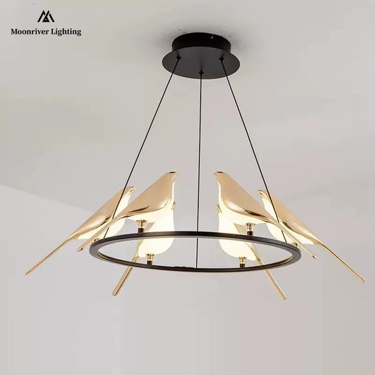 Modern Magpie Bird Chandelier
