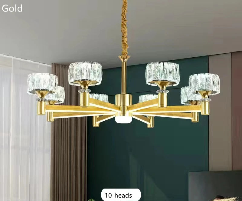 Nordic LED Luxury Living Room in Gold and Black