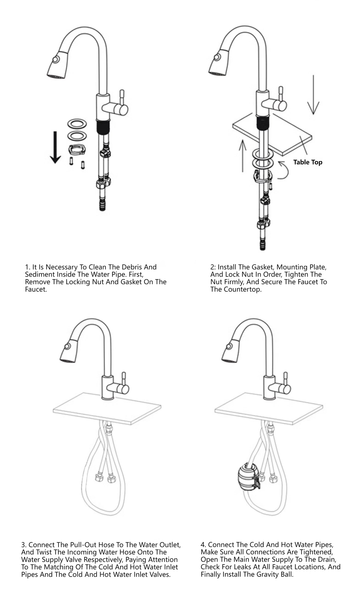New Single Handle Gray Kitchen Faucet With Pull Down Sprayer High Arc Brass 360 Swivel Kitchen Sink Faucets Deck Mounted Chrome