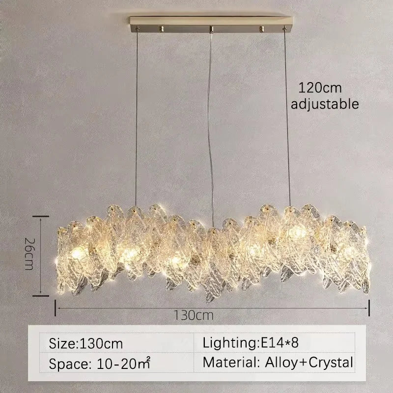 Luxury Single Tier Glass Crystal Lamp Chandelier