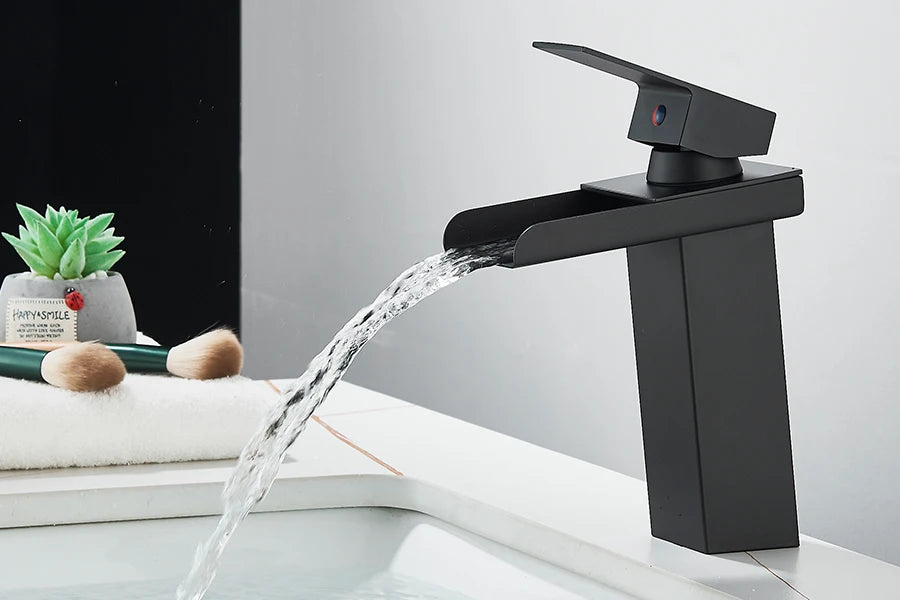 Waterfall Bathroom Sink Faucet Stainless Steel Basin Crane Tap For Bathroom Wash Basin Sink Mixer Tap