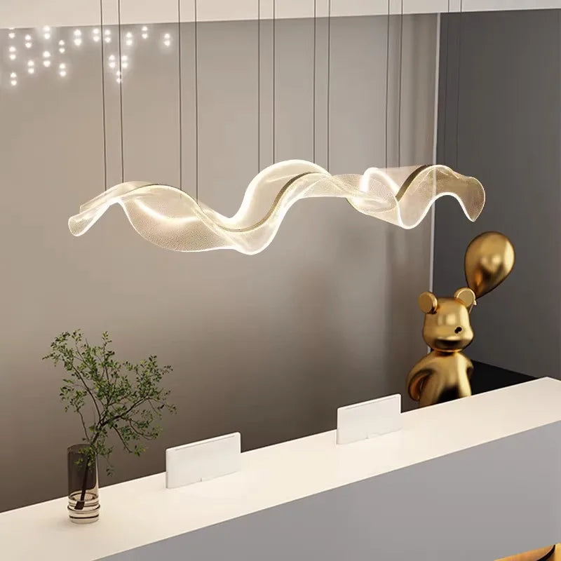 Modern Wave LED Pendant Light Chandeliers