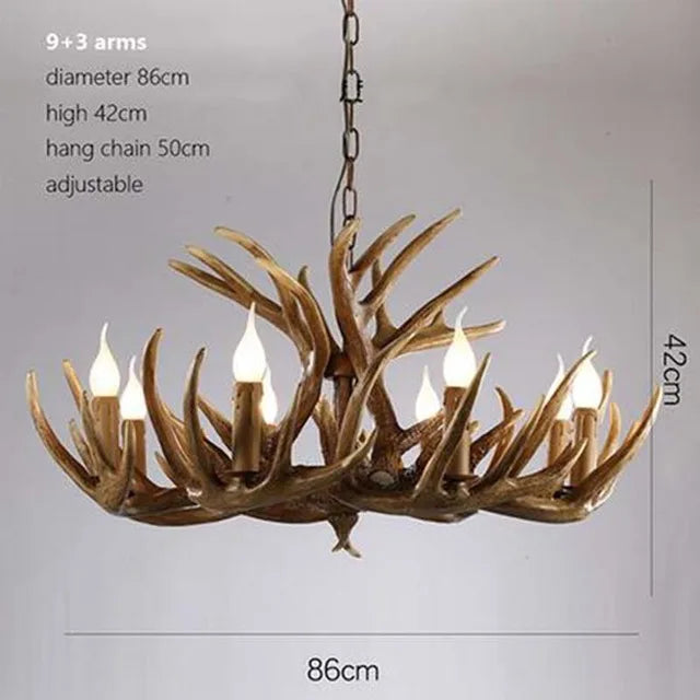 American Antler Pastoral Chandelier