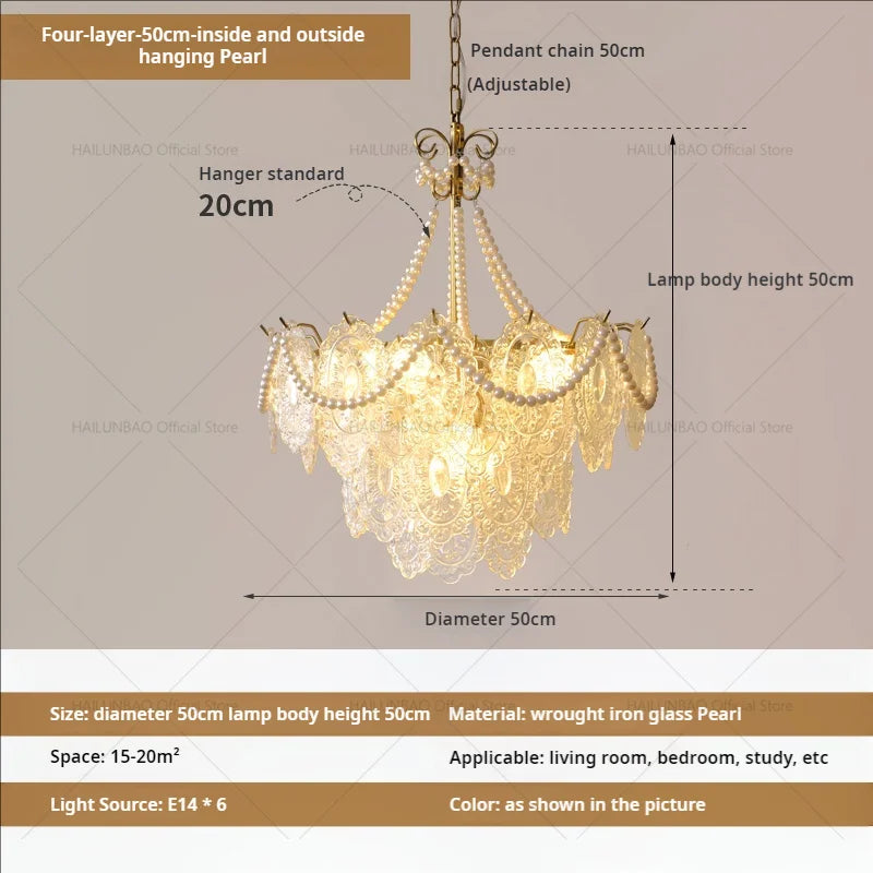 French Light Luxury Crystal Chandelier