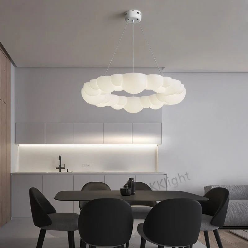 Nordic Creative Cloud Shades Pendant Lights Modern Ceiling Chandelier Living Room Bedroom Children's Room Decor LED Ceiling Lamp