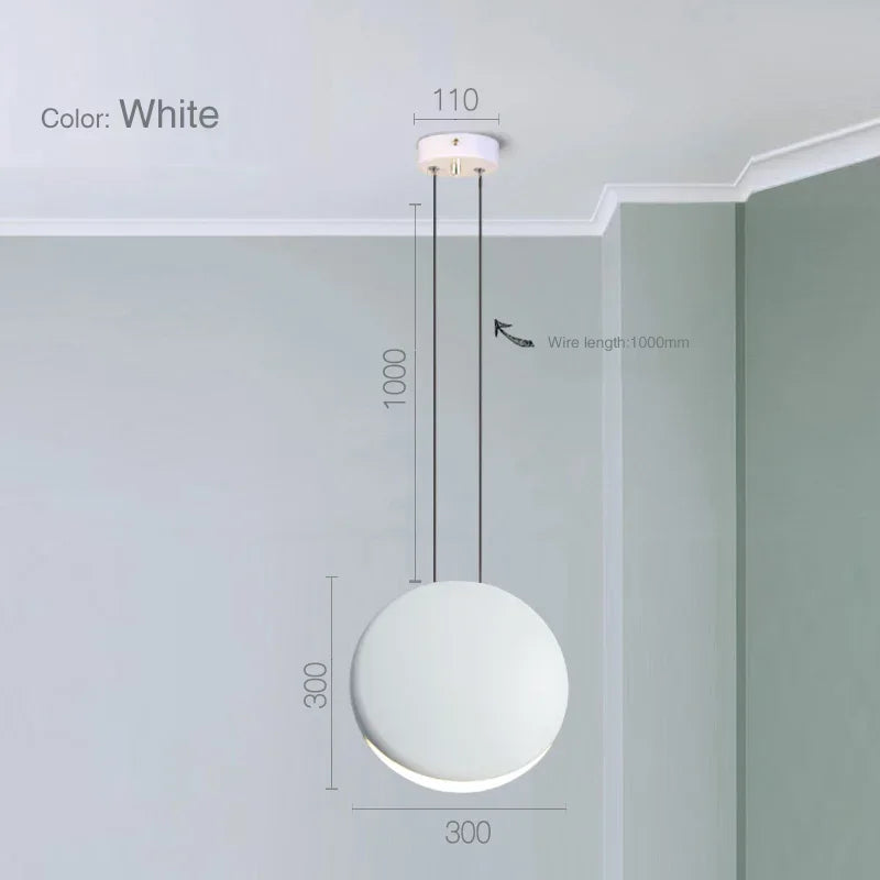 Scandinavian chandelier Dining room Coffee Shop Bar Kitchen Island Chandelier minimalist Moon lamp Crescent pendant lamp