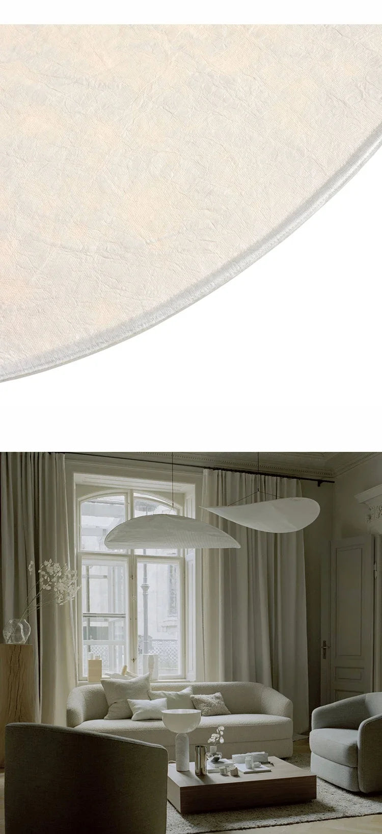 Modern LED Silk Pendant Lamp Nordic Creative Ceiling Pendant Restaurant Living Room Lighting Home Decoration Fabric Pendant Lamp