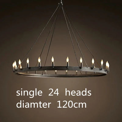 American Retro Iron Double Pendant Lamp