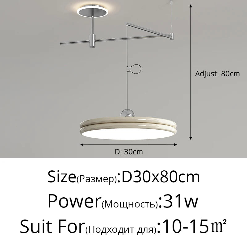 Scalable Restaurant Dining Table Pendant Light Nordic Modern Personalized Bauhaus Rocker Design Hanging Lamp Study Light Fixture