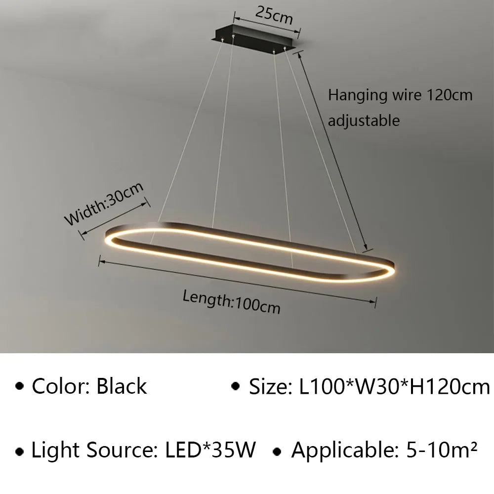 Modern Pendant Lamp LED Hanging Chandelier for Living Dining Room Bedroom Restaurant Home Decor Indoor Lighting Fixture Lustre