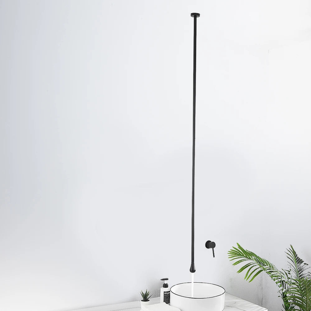 BAKALA Water Drop Hang Ceiling Faucet Bathroom Basin Bathtub Tap Solid Brass  Hot Cold Water Sink Mixer Tub Hardware