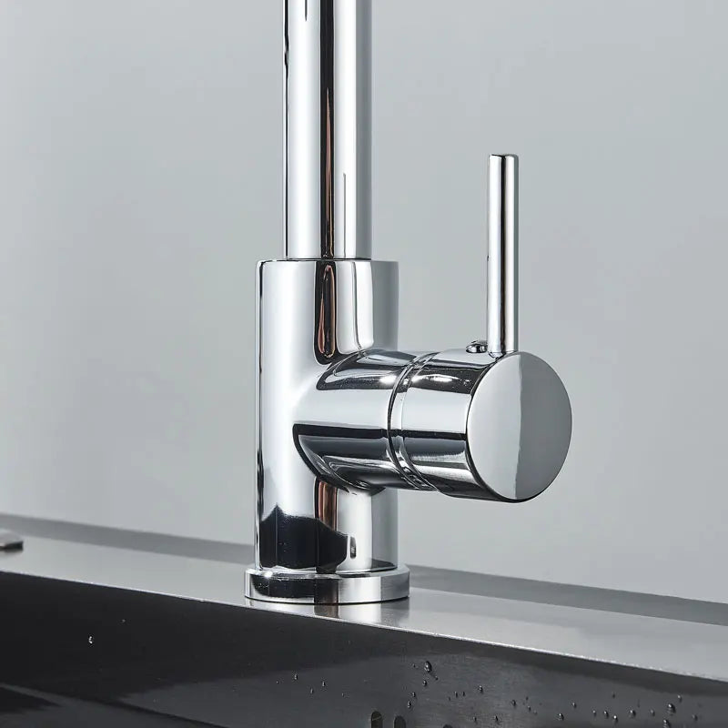 FMHJFISD Kitchen Faucet Brushed Gold Pull Out Kitchen Sink Water Tap Single Handle Mixer Tap 360 Rotation Kitchen Shower Faucet