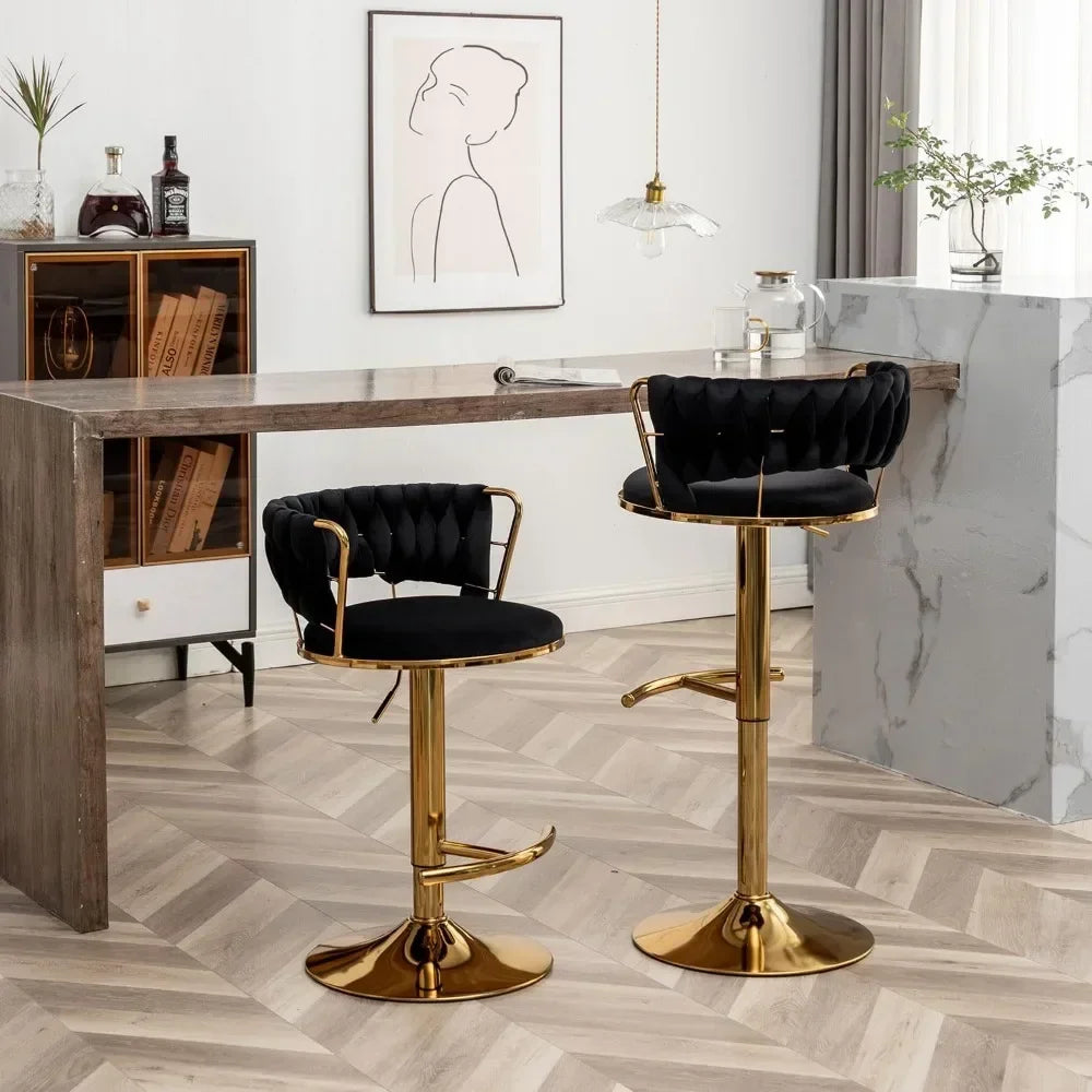Modern Black Uphosltered Bar Stool