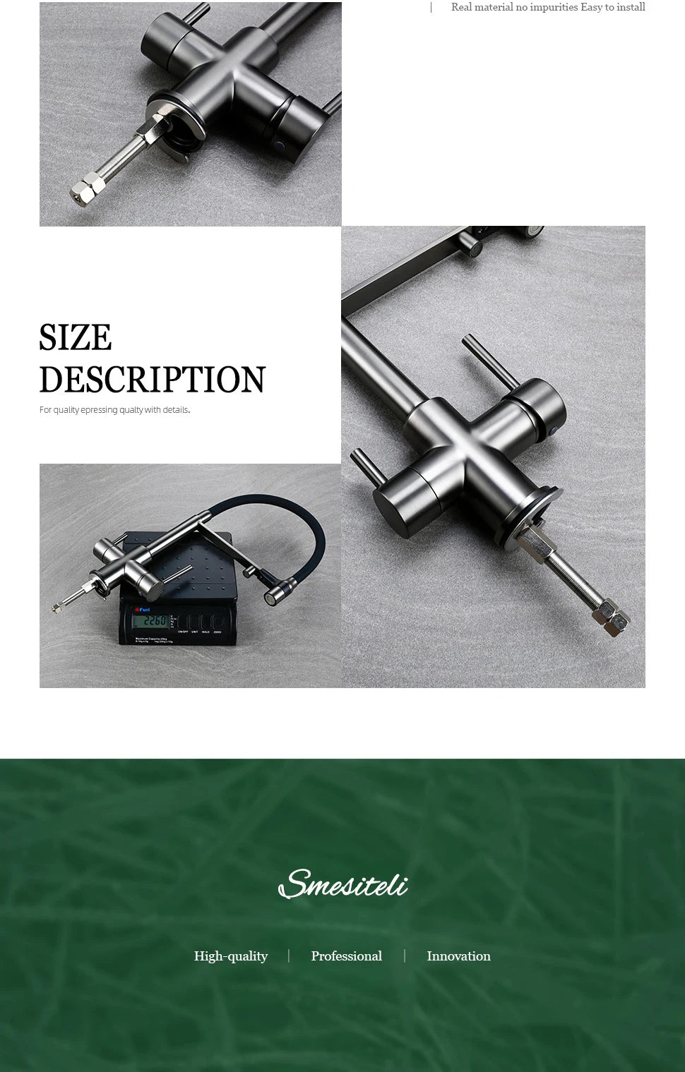 Gunmetal Kitchen Faucet  Brass 3 Ways Sink Mixer Black Hose Mount Pull Out Dual Spray Nozzle Water Kitchen Taps