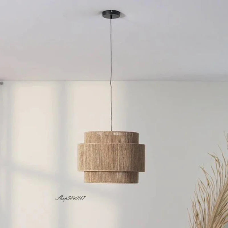 Vintage Japanese Style Rattan Pendant Lights