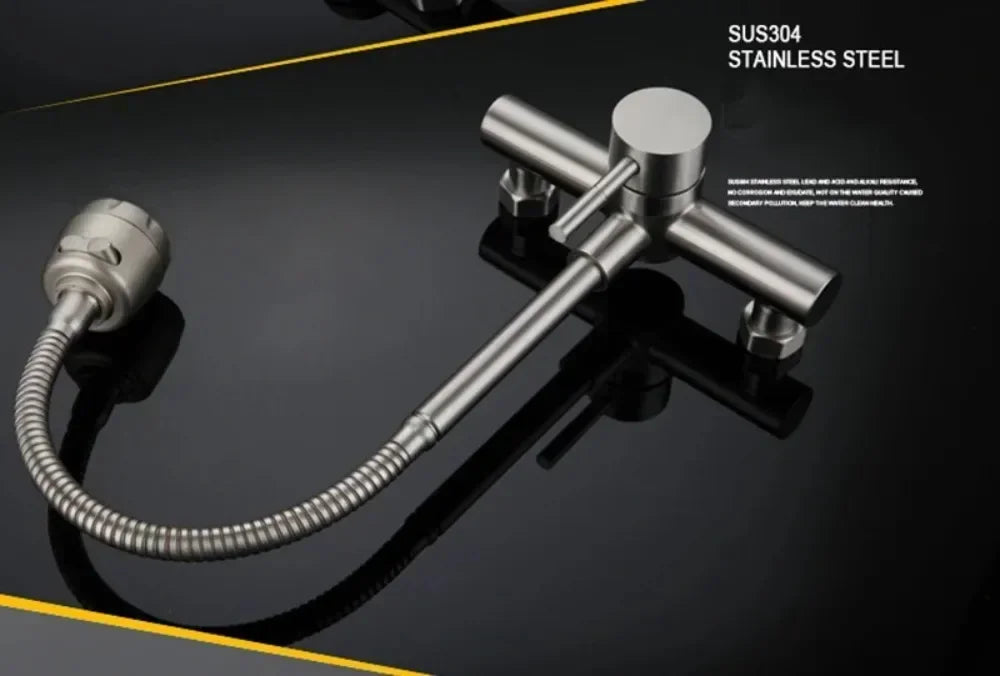 Kitchen Faucet Hot and Cold Water Household Wall Mounted Tap Bathroom Faucet Shower Faucet Bathroom Accessories
