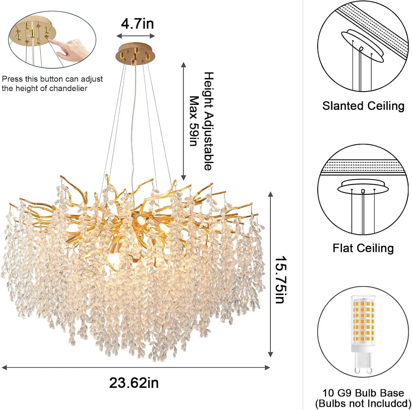 Luxury Tree Branch Crystal Chandeliers