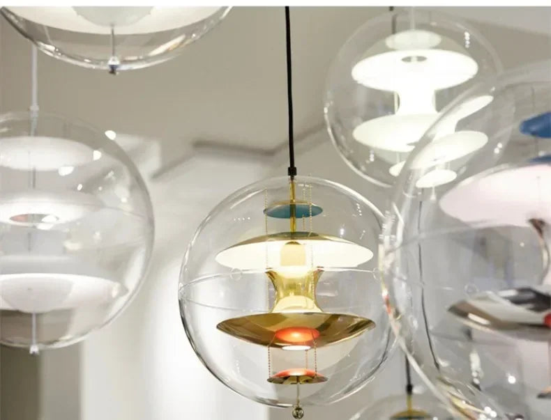 Danish Personality Spherical Planet Lamp Creative Nordic Cafe Tea Restaurant Bar Designer Chandelier