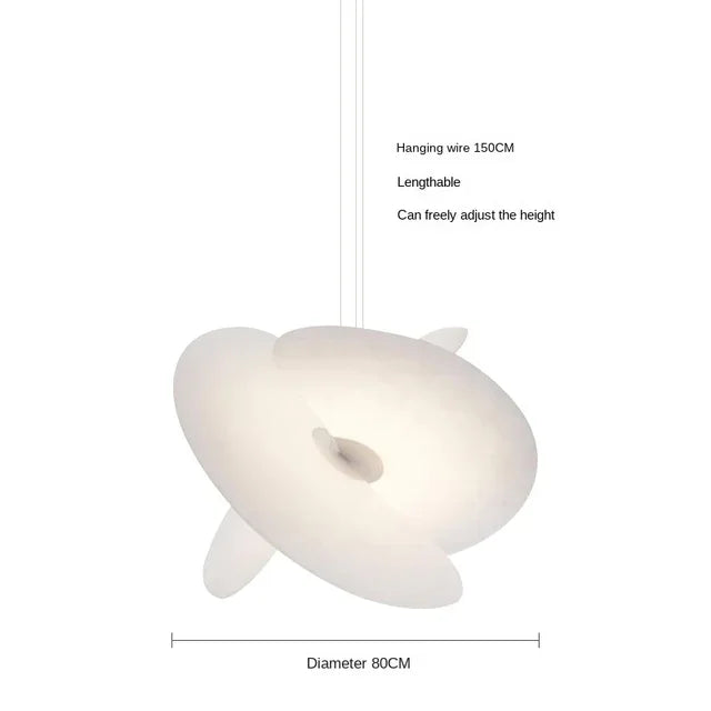 Creative Personality Art Curve Design Living Room Bedroom Restaurant Duplex Designer Silk Fabric Chandelier Eye Protection LED