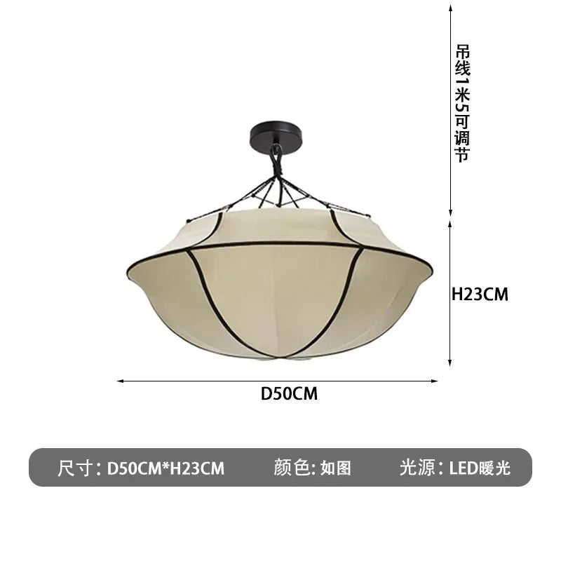 Japanese  umbrella pendant lamp Oi Soi ufo lantern light LED Living Tea Room Bedroom cloth lamp Art Decor Study office lamp