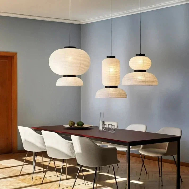 Japanese Wabi-Sabi Rice Paper Pendant Lamp