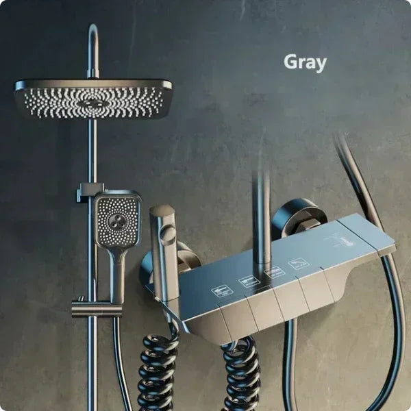 Bathroom Shower Faucet Set 4 Functions Digital Display
