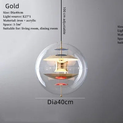 Danish Personality Spherical Planet Lamp Creative Nordic Cafe Tea Restaurant Bar Designer Chandelier