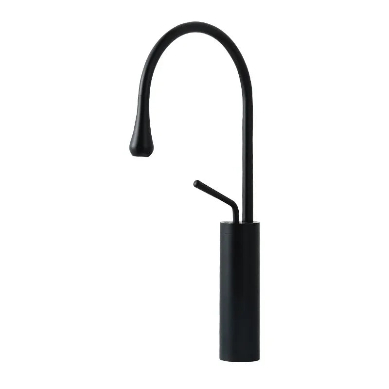 Modern Bathroom Faucet High Arc Single Handle Sink Faucet Brass Washbasin Hot and Cold Water Faucet with Hose Accessories