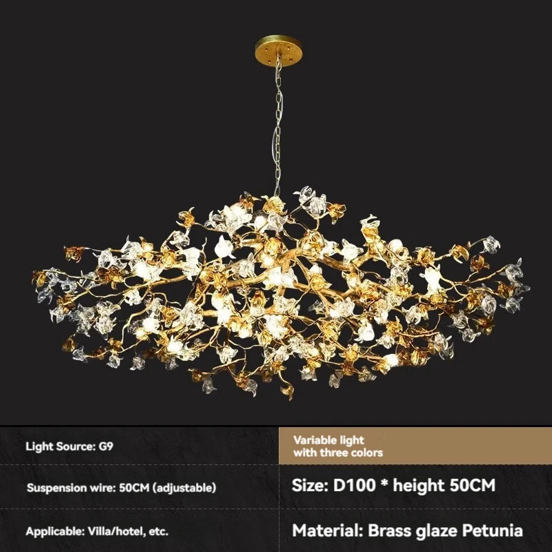 Coppe Ceiling Crystal Branch Chandeliers