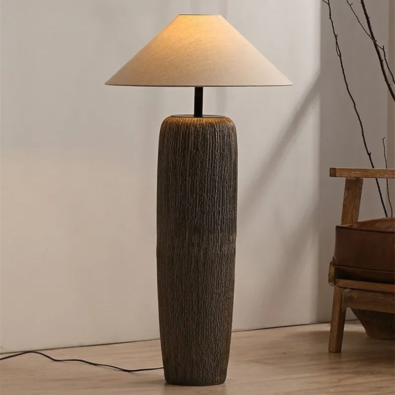 Ceramic Lamp Wabi-Sabi Style Vintage Japanese Floor Lamp
