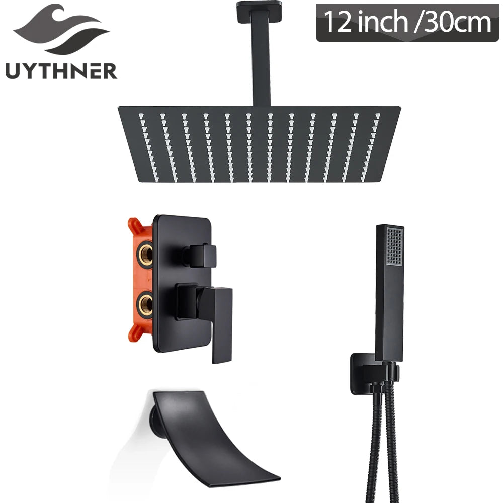Promotion Shower Faucet Floor Mounted Bathtub Faucet Wall Bath Shower Set Ship From Brazil / EU /CA/MX Warehouse