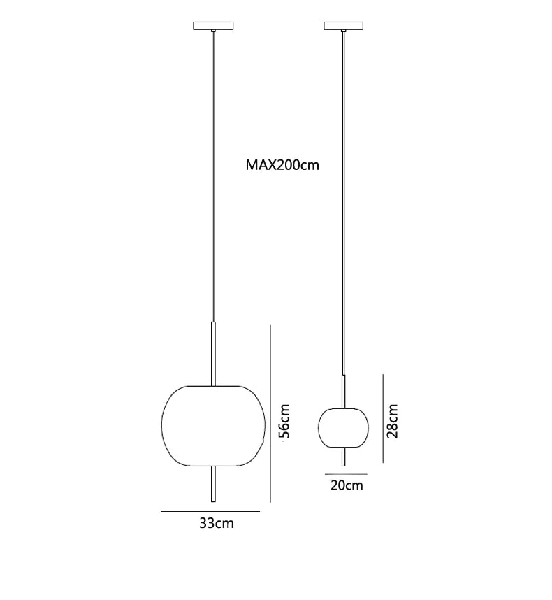 Pendant Nordic Linear LED Lamp