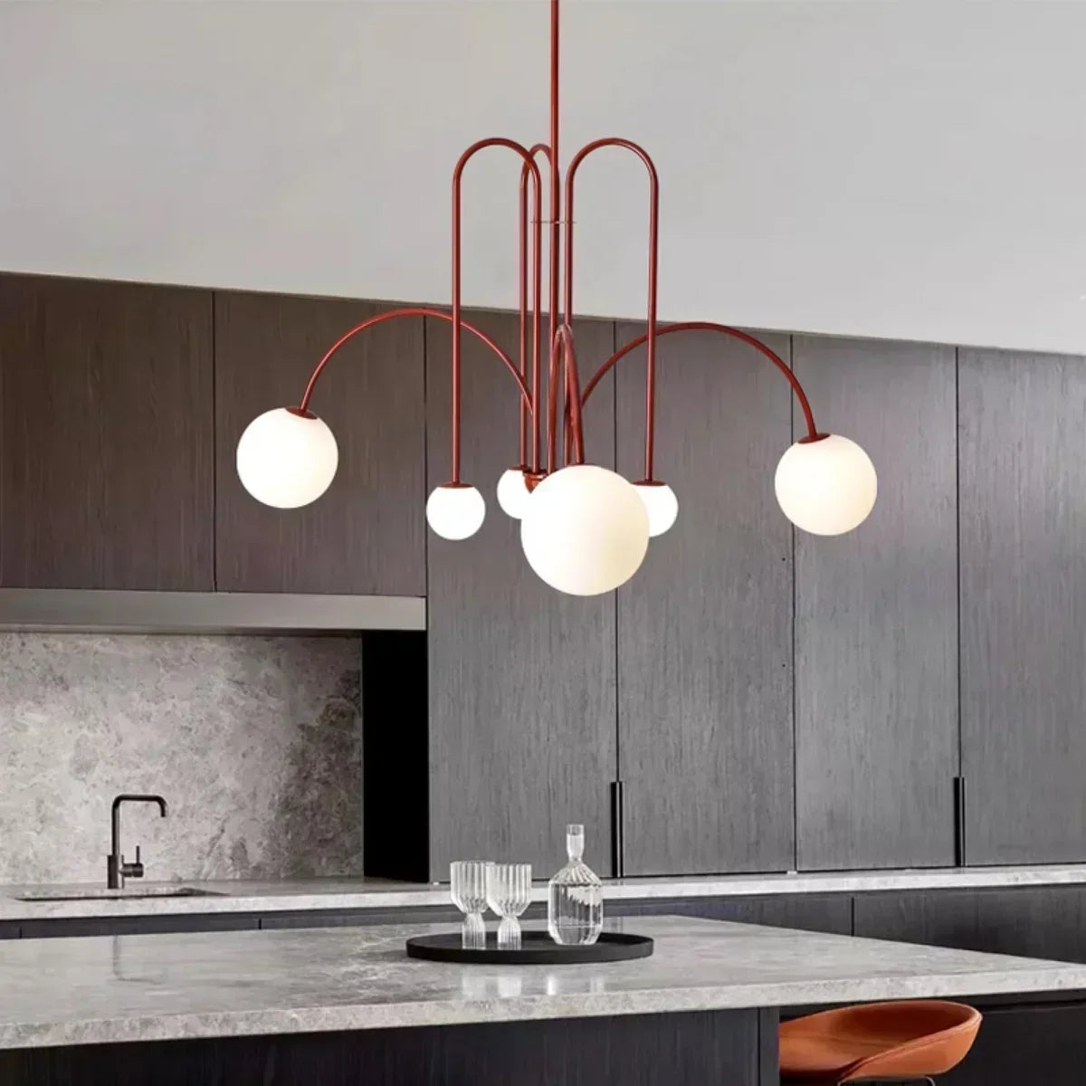 Nordic Retro LED Iron Ceiling Chandelier