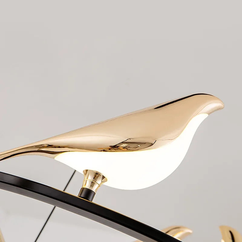 Modern Magpie Bird Chandelier