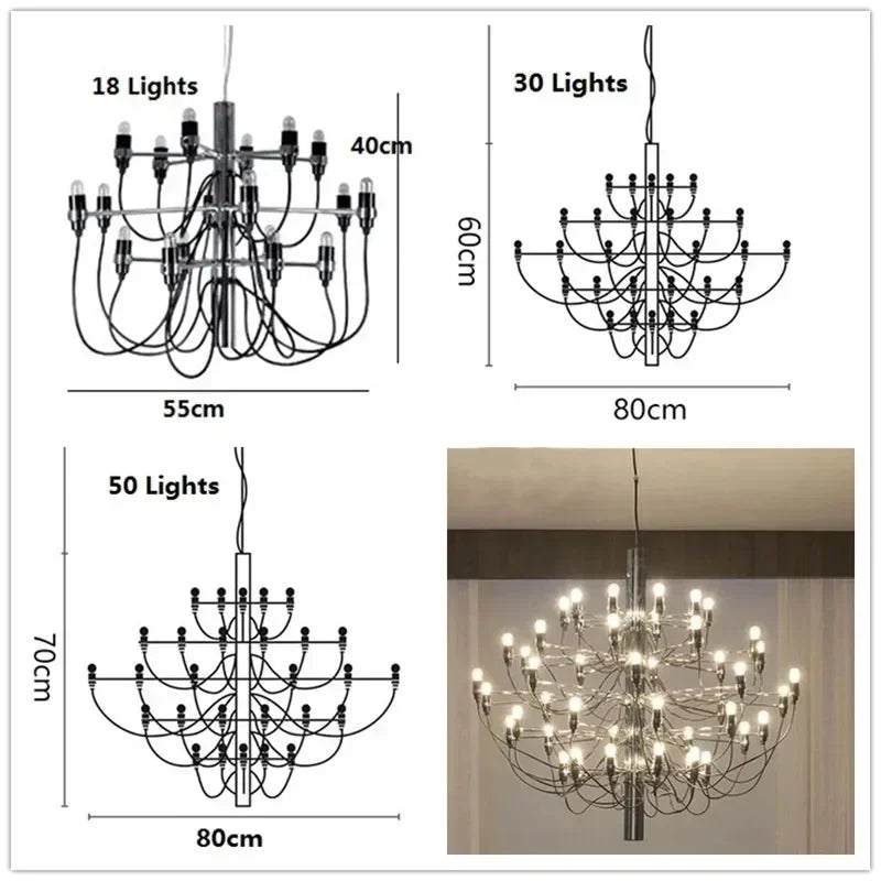 Italian Luxury Tree Branch Suspension Lamp Chandelier