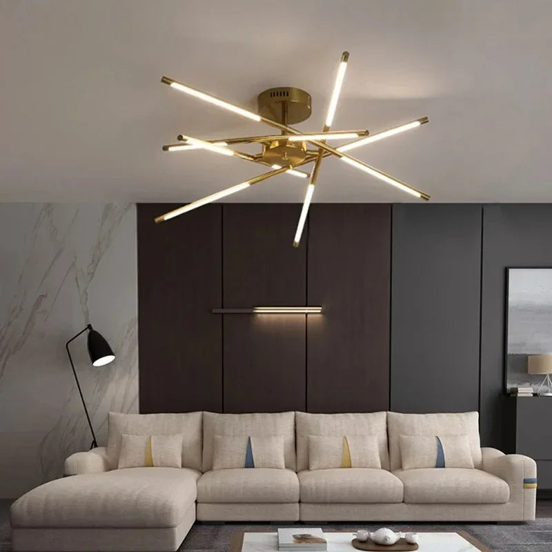 LED Linear Chandelier with Remote Dimmer