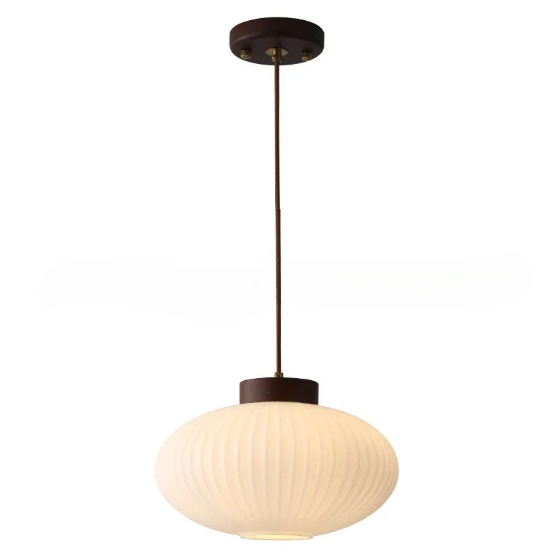 Japanese Wabi Sabi Style White Glass Lamp
