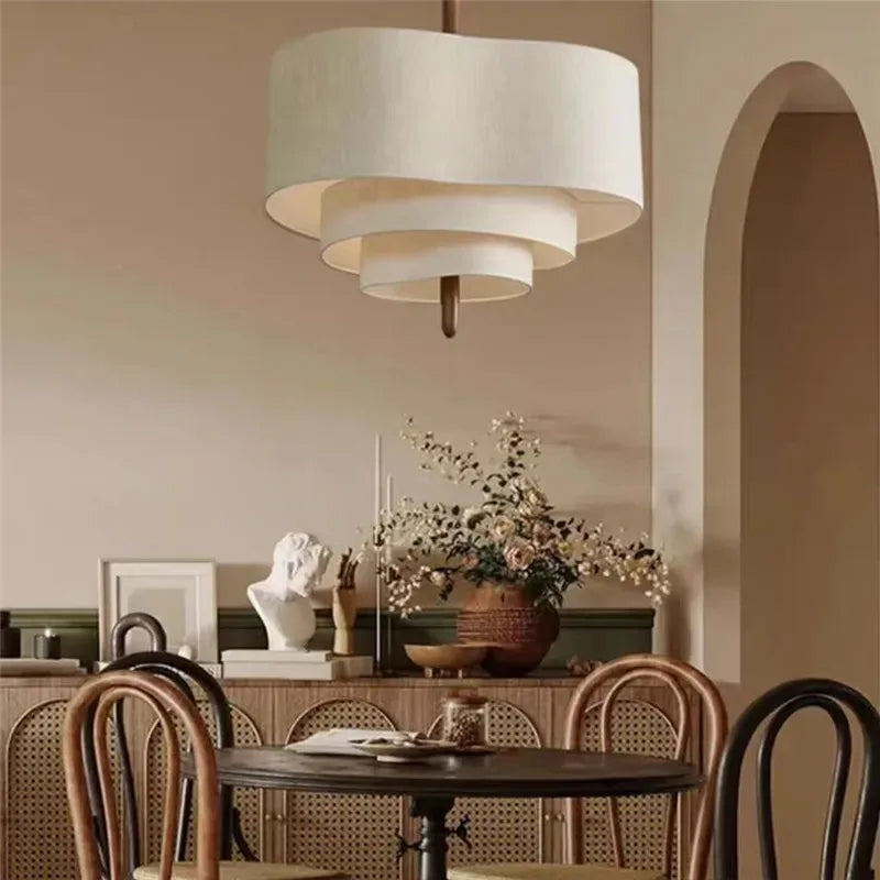 Margin Pendant Japanese Linen Cloth Lamp