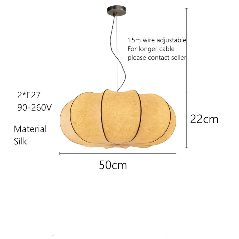 Cirrus Pendant light Special-shaped Silk Lights Creative Design wabi sabi light  for Living Room Dining Room office desk light