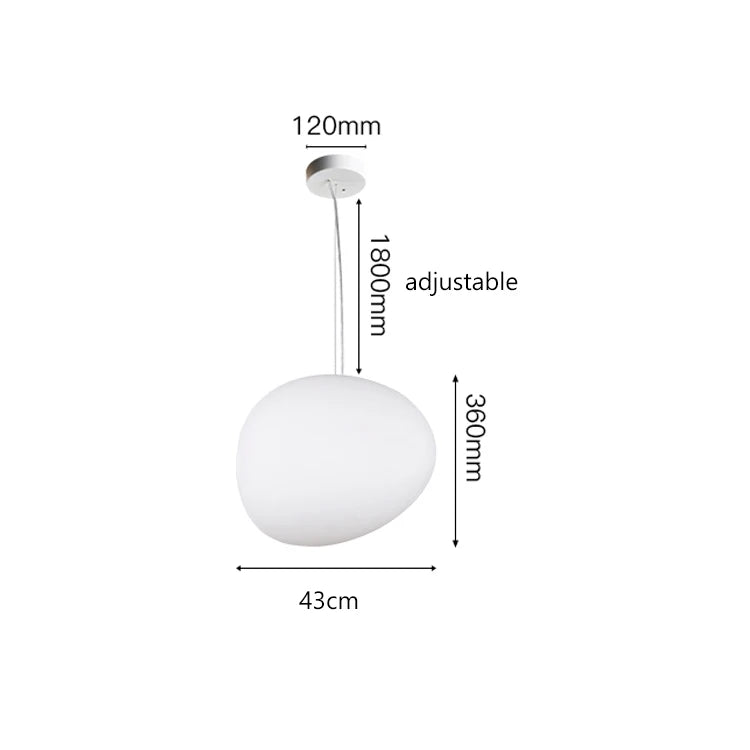Cobblestone Glass Pendant Suspension Light