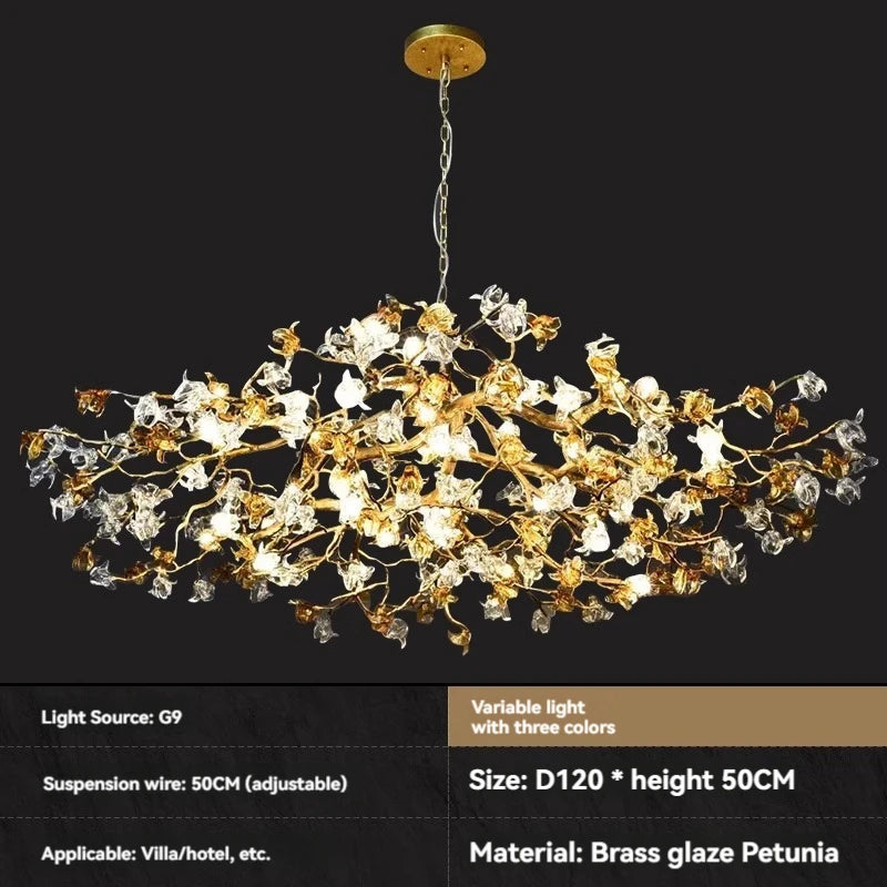 Coppe Ceiling Crystal Branch Chandeliers
