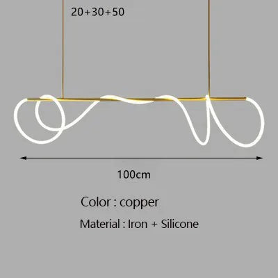 Nordic LED Long Hose Chandelier