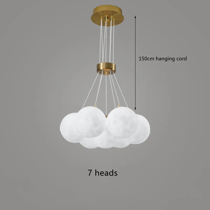 Nordic Planet 3D Moon Ceiling Chandelier