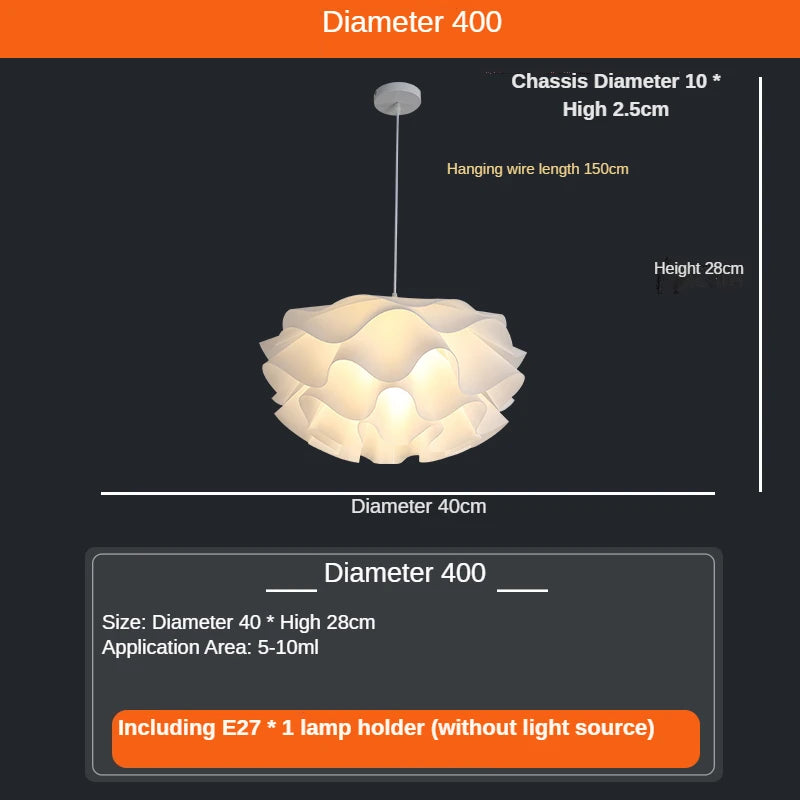 Modern Minimalist Flower LED Wave Pendant Lamp