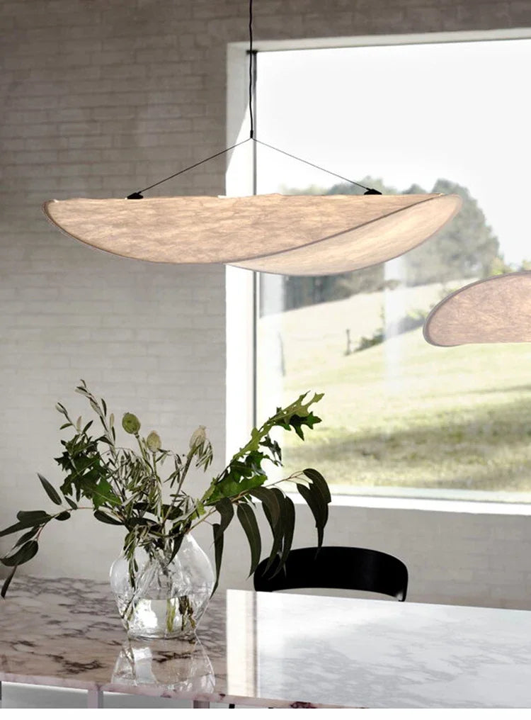 Modern LED Silk Pendant Lamp Nordic Creative Ceiling Pendant Restaurant Living Room Lighting Home Decoration Fabric Pendant Lamp