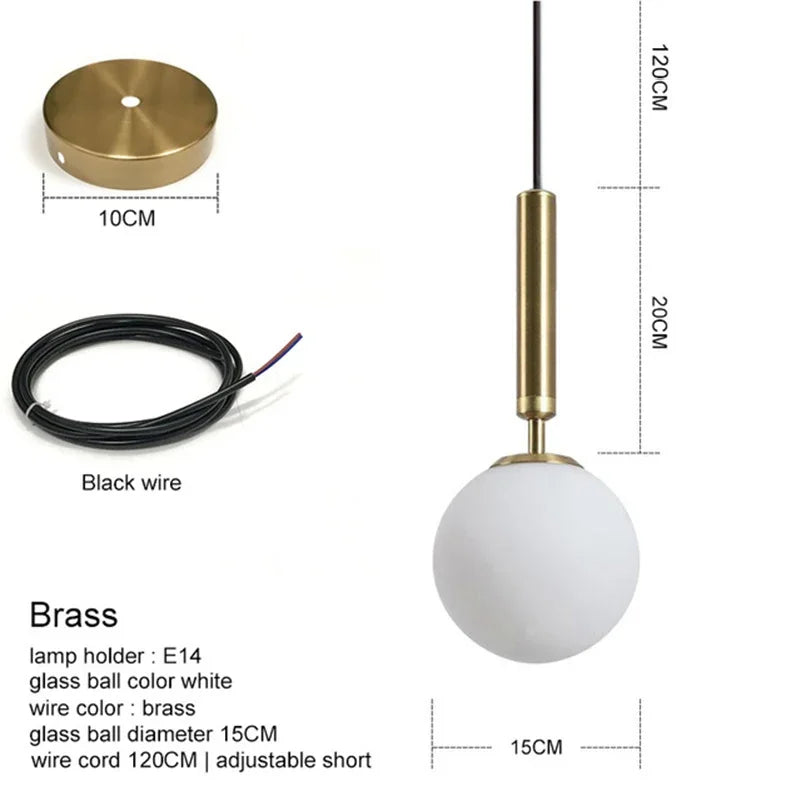 Modern Glass Ball Pendant Lights