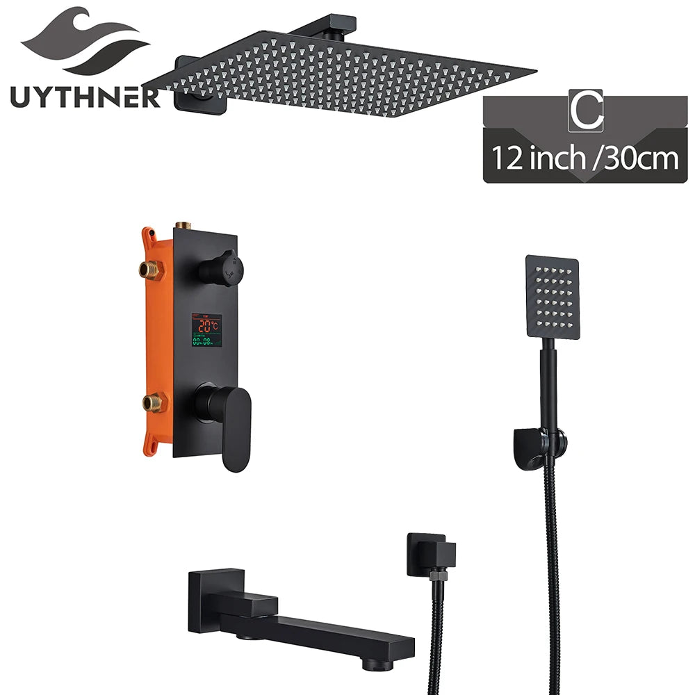 Promotion Shower Faucet Floor Mounted Bathtub Faucet Wall Bath Shower Set Ship From Brazil / EU /CA/MX Warehouse