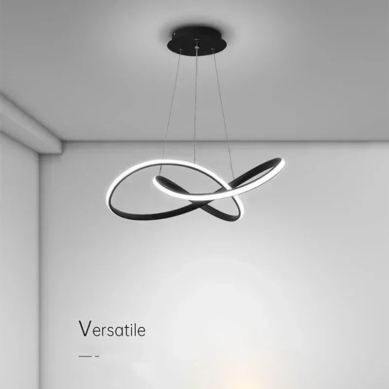 Modern LED Pendant Light Minimalist Chandelier with Remote